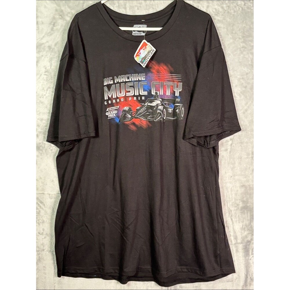NWT New Indycar Black Big Machine Music City SS Shirt Mens Size 3XL